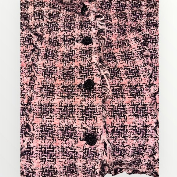 Vintage Pink and Black Tweed Blazer - Picture 2 of 5